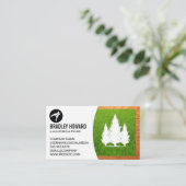 Carte De Visite Logo de paysage | Herbes et arbres (Debout devant)
