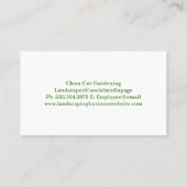 Carte De Visite Logo de paysage moderne | Herbe (Dos)