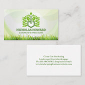 Carte De Visite Logo de paysage moderne | Herbe (Devant / Derrière)