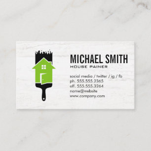 Carte De Visite Logo de peintre Entrepreneur Réparation de mai
