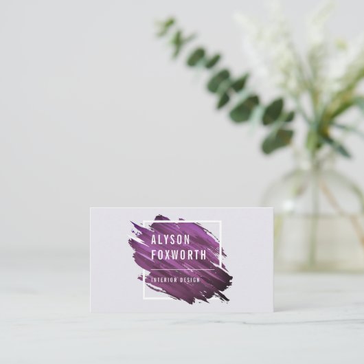 Carte De Visite Logo de peinture Abstrait (Debout devant)