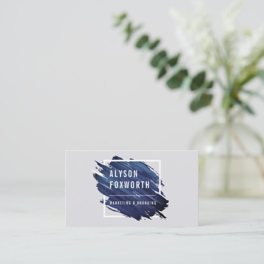 Carte De Visite Logo de peinture Abstrait (Debout devant)