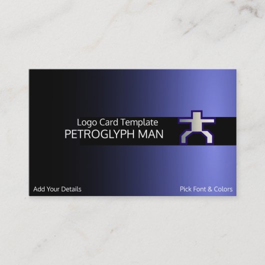Carte De Visite Logo de Petroglyph Man (Devant)