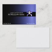 Carte De Visite Logo de Petroglyph Man (Devant / Derrière)