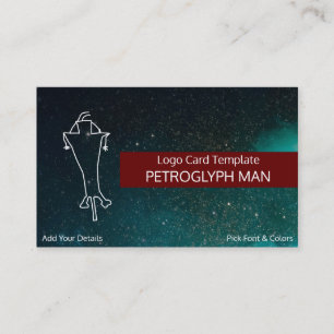 Carte De Visite Logo de Petroglyph Man