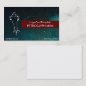 Carte De Visite Logo de Petroglyph Man (Devant / Derrière)