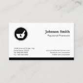 Carte De Visite Logo de pharmacie de soins Médicales - Élégant pro (Dos)