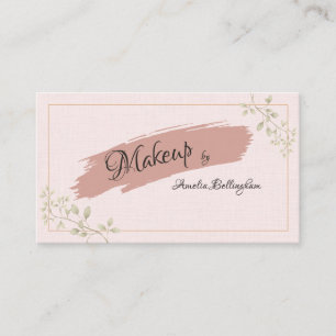 Carte De Visite Logo de photo Blush Icône sociale Artiste maquille