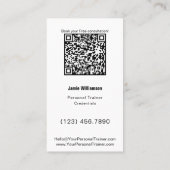 Carte De Visite Logo de photo Bold Energetic Personal Trainer (Dos)