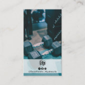 Carte De Visite Logo de photo Bold Energetic Personal Trainer (Devant)