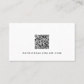Carte De Visite Logo de photo de code QR professionnel (Dos)