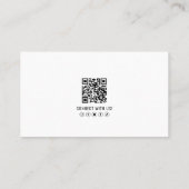 Carte De Visite Logo de photo de code QR professionnel moderne (Dos)