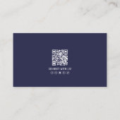 Carte De Visite Logo de photo de code QR professionnel moderne ble (Dos)