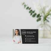 Carte De Visite Logo de photo de code QR professionnel moderne noi (Debout devant)