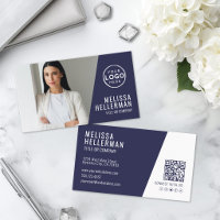 Logo de photo professionnel moderne bleu marine