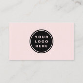 Carte De Visite Logo de photos en rose vif professionnel Médias so (Dos)