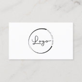 Carte De Visite Logo de photos en rose vif professionnel Médias so (Dos)