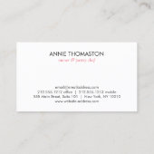 Carte De Visite LOGO DE PILE DE MACARON FRANÇAIS pour boulangerie, (Dos)