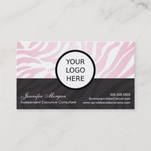 Carte De Visite Logo de Pink Zebra Ajouter