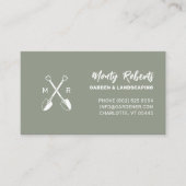 Carte De Visite Logo de pique-nique Jardin Paysage de boue vert | (Devant)