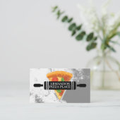 Carte De Visite Logo de pizzeria | Restaurant (Debout devant)