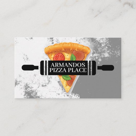 Carte De Visite Logo de pizzeria | Restaurant (Devant)