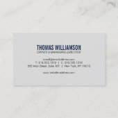 Carte De Visite Logo de plomberie professionnel Faux Metal (Dos)