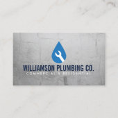 Carte De Visite Logo de plomberie professionnel Faux Metal (Devant)