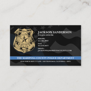 Carte De Visite Logo de policier Département de police