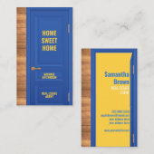 Carte De Visite Logo de porte d'agent immobilier (Devant / Derrière)