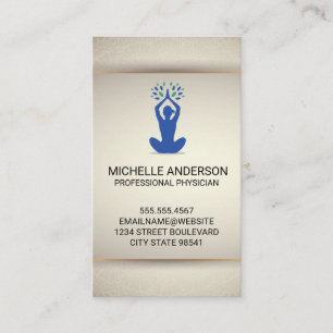 Carte De Visite Logo de prière Yoga Sitting