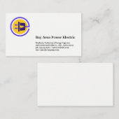 Carte De Visite Logo de prise électrique | Énergie (Devant / Derrière)