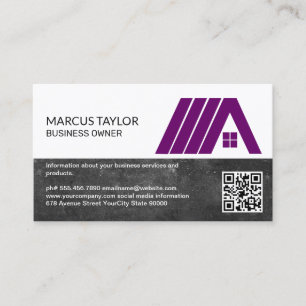 Carte De Visite Logo de Purple Home Immobilier