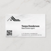 Carte De Visite Logo de Realtor moderne | Code QR (Devant)