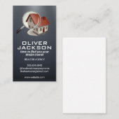 Carte De Visite Logo de recherche de la maison de verre | Immobili (Devant / Derrière)