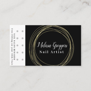 Carte De Visite Logo de Récompenses Circulaires en Or pour Artiste