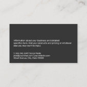 Carte De Visite Logo de remise en forme | Formateur personnel (Dos)