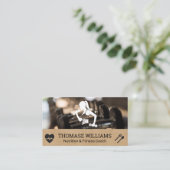 Carte De Visite Logo de remise en forme | Gym et poids (Debout devant)