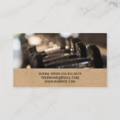 Carte De Visite Logo de remise en forme | Gym et poids (Dos)