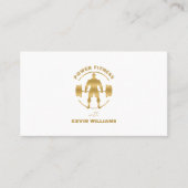 Carte De Visite Logo de remise en forme White Gold (Devant)