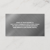 Carte De Visite Logo de Réparation Auto | Métallique (Dos)