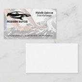 Carte De Visite Logo de réparation automatique | Mécanique de trav (Devant / Derrière)