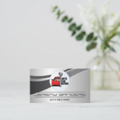 Carte De Visite Logo de réparation automobile | Broche mécanique (Debout devant)