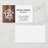 Carte De Visite Logo de réparation de maison | Bois (Devant / Derrière)