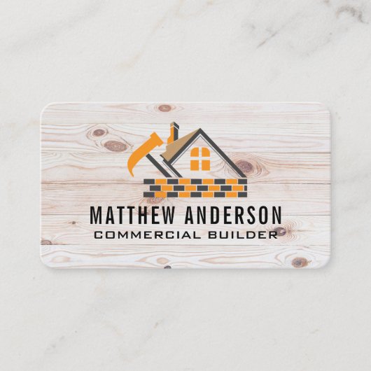 Carte De Visite Logo de réparation de maison de construction | Boi (Devant)