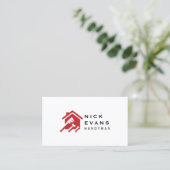 Carte De Visite Logo de réparation de maison moderne (Debout devant)