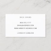 Carte De Visite Logo de réparation de maison moderne Grain de bois (Dos)