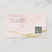 Carte De Visite Logo de réseau à code QR abstrait rose vif (Devant)