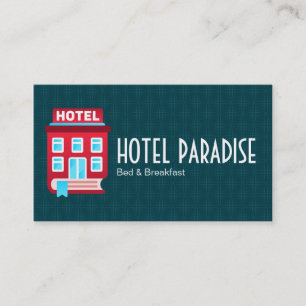 Carte De Visite Logo de réservation d'hôtel Bed Breakfast