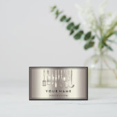 Carte De Visite Logo de restaurant de Cuisine de CODE QR personnal (Debout devant)